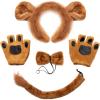 imageSpooktacular Creations Halloween Puppy Dalmatian Lion Monkey Costume Accessories Set Animal Costume with Animal Ears and TailLion