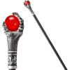 imageSpooktacular Creations Halloween Walking Cane Fire Dragon Claw Round Staff for Wizard Costume Scepter Accessories for Halloween Party Pretend Play Costume Dress Up PartiesRed