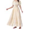 imageSpooktacular Creations Halloween Women Renaissance Costume Medieval Chemise Dress Pirate Peasant Top Irish UnderDressBeige