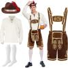 imageSpooktacular Creations Mens German Bavarian Oktoberfest Costume Set Beer Costume Hat for Adults Halloween and Beer FestivalBrown