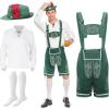 imageSpooktacular Creations Mens German Bavarian Oktoberfest Costume Set Beer Costume Hat for Adults Halloween and Beer FestivalGreen