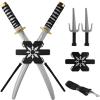 imageSpooktacular Creations Ninja Swords Backpack Weapon Toy Set with Swords and Knives for Kids Ninja Costume Accessories for Cosplay Dressup Party