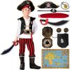 imageSpooktacular Creations Pirate Costume for Kids Boys Pirate Outfit Set for Toddler Halloween Pretend Roleplay Themed PartyRed