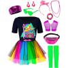 imageSpooktacular Creations Rainbow 80s Costume Set with TShirt Tutu Headband ampamp Others Halloween Cosplay Accessories