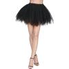 imageSpooktacular Creations Womens Petticoat Skirts Tutu Tulle Tutu Skirt Elastic Underskirt for Halloween Party CosplayBlack