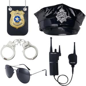imageSpooktacular Creations 5 pcs Police Costume Accessories Halloween Costume Accessories for Adults Police RolePlaying Accessory Detective DressUps