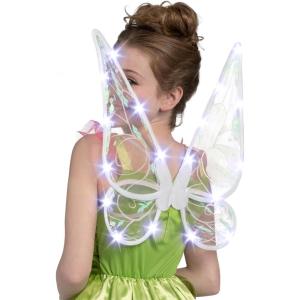 imageSpooktacular Creations Girls Women Butterfly Wing Halloween Light Up Fairy Wing for Kids Adults Halloween Cosplay PartiesWhite