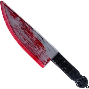 imageSpooktacular Creations Halloween Bloody Plastic Knife Fake Knife Toy Knives Weapon Prop for Halloween Costume Accessories Horror Costume Prop