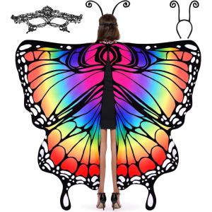 imageSpooktacular Creations Halloween Butterfly Wings Costume for Women Butterfly Wings Adult Women for Halloween Dress UpMulticolor