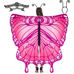 imageSpooktacular Creations Halloween Butterfly Wings Costume for Women Butterfly Wings Adult Women for Halloween Dress UpPink