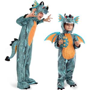 imageSpooktacular Creations Halloween Child Dragon Costume Dinosaur Costume Kids with Wings Eggs for Baby Toddler Dress Up PartyBlue