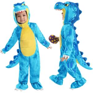 imageSpooktacular Creations Halloween Dinosaur Costume Kids TRex Costume Outfit with Egg for Toddler Child Dress Up PartyBlue