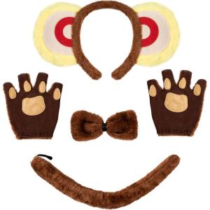 imageSpooktacular Creations Halloween Puppy Dalmatian Lion Monkey Costume Accessories Set Animal Costume with Animal Ears and TailMonkey