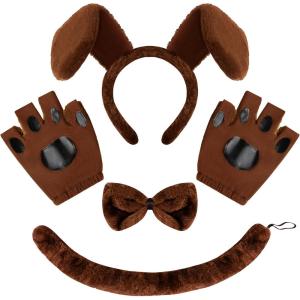 imageSpooktacular Creations Halloween Puppy Dalmatian Lion Monkey Costume Accessories Set Animal Costume with Animal Ears and TailPuppy