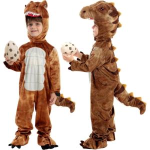 imageSpooktacular Creations Halloween Realistic Trex Costume Outfit Dinosaur Jumpsuit with Egg for Kids Toddler Dressup PartyBronze