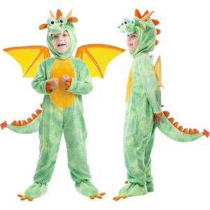 imageSpooktacular Creations Halloween Toddler Dragon Costume Dinosaur Costume kids with Wings for Baby Halloween Dress Up PartyGreen