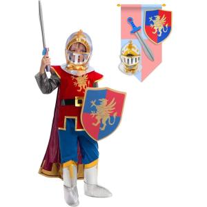 imageSpooktacular Creations Kids Medieval Knight Costume Boys Renaissance Knight Costume for Toddler Halloween RolePlay Party