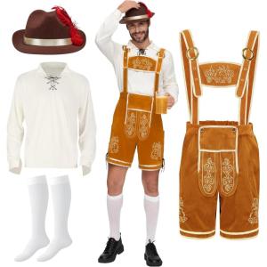 imageSpooktacular Creations Mens German Bavarian Oktoberfest Costume Set Beer Costume Hat for Adults Halloween and Beer FestivalGinger
