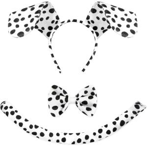 imageSpooktacular Creations Pink Pig Dalmatian Costume Set with Ears Nose Tail and Bow Tie Animal Costume Accessories for UnisexDalmatian