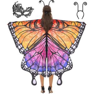 imageSpooktacular Creations Starry Butterfly Wing Butterfly Costume Women for Halloween Costume AdultMulticolor