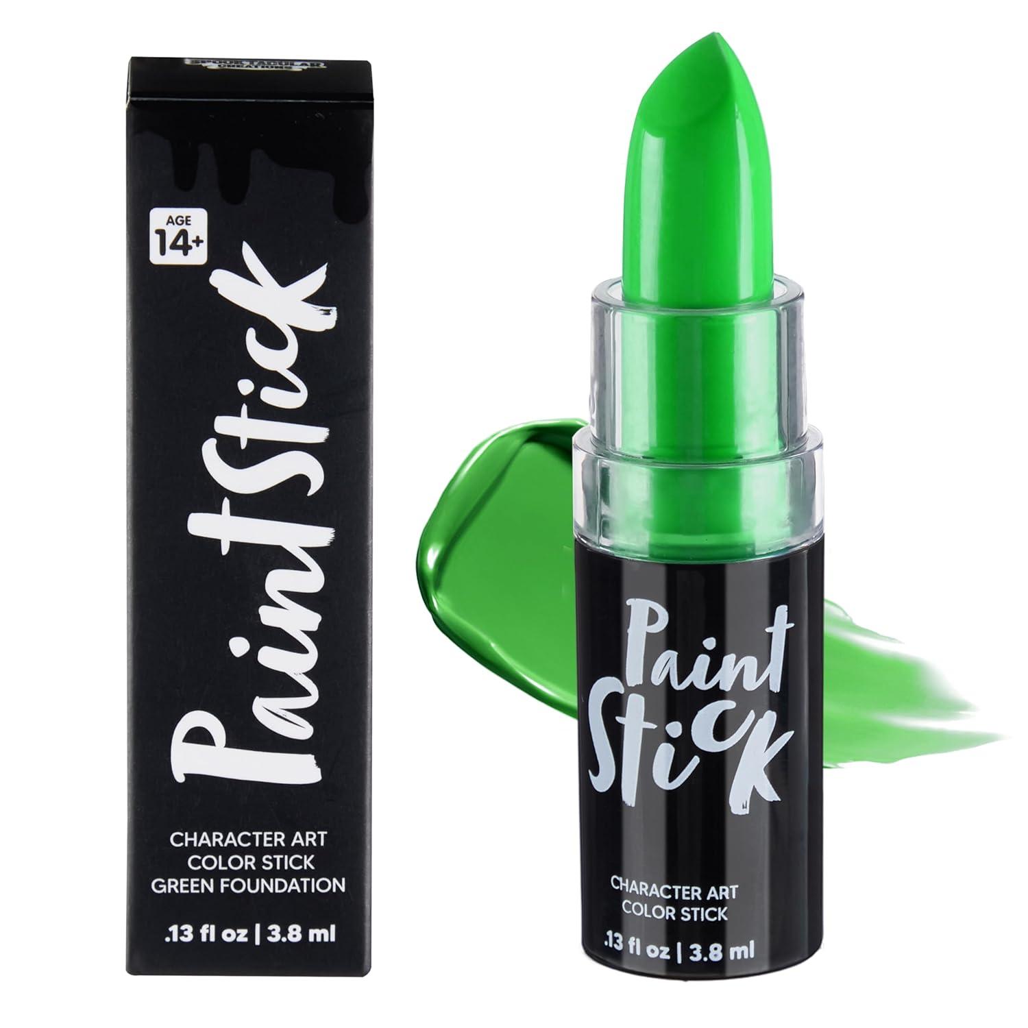 imageSpooktacular Creations Halloween Face Body Paint Black Lipstick for Adult Clown SFX Foundation Cream Makeup for Sports Festival or Stage Makeup Cosplay Party Dress Up 013 OzGreen