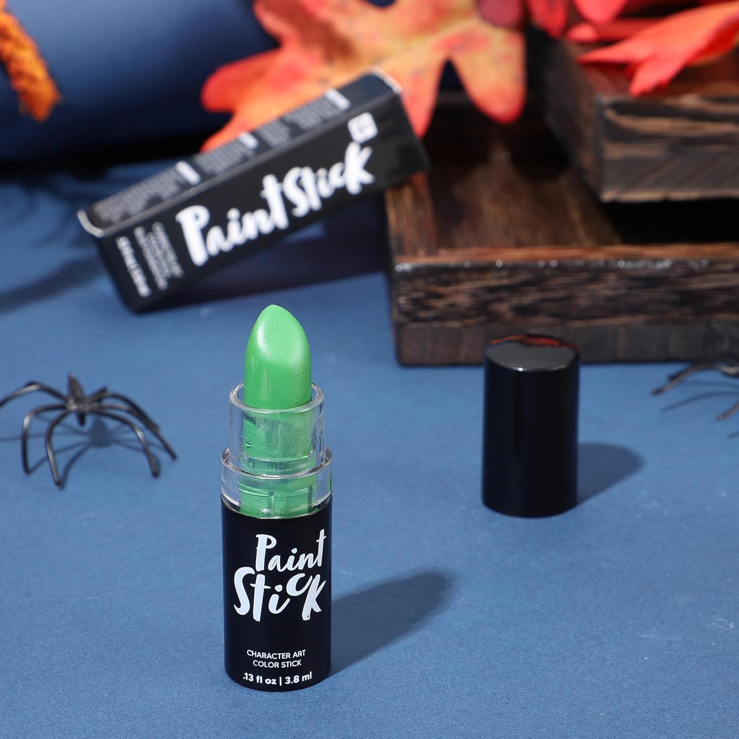 imageSpooktacular Creations Halloween Face Body Paint Black Lipstick for Adult Clown SFX Foundation Cream Makeup for Sports Festival or Stage Makeup Cosplay Party Dress Up 013 OzGreen