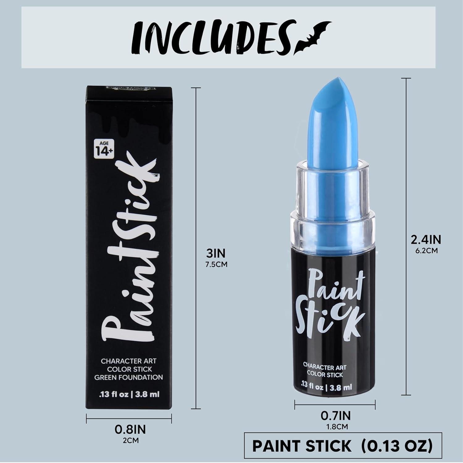 imageSpooktacular Creations Halloween Face Body Paint Black Lipstick for Adult Clown SFX Foundation Cream Makeup for Sports Festival or Stage Makeup Cosplay Party Dress Up 013 OzBlue