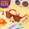 imageJOYIN 8 PCS Halloween Party Glasses for Kids Funny Fake Sunglasses with Pumpkin Eyeball Design One Size Terrifier Disguise Eyeglasses for Dress up Costume Accessories Photo Booth Props Sunglasses