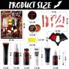 imageSpooktacular Creations 16 Pcs Halloween Family Makeup Kit Face Body Paint with Liquid Blood Gel Fake Blood and More Easy On Makeup Set for Zombie Costume Cosplay Halloween Party Supplies