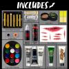 imageSpooktacular Creations 26 Pcs Halloween Family Makeup Kit Zombie Makeup Face Paint with Zombie Fake Blood Costume Easy On ampamp Easy Off Character Set for Halloween Party Supplies