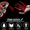 imageSpooktacular Creations 2PCS Fake Blood Makeup Kit  1oz Halloween Blood ampamp 025oz Fake Blood Spray Vampire Stage Halloween Blood Makeup Face Paint Washable Blood for Clothes Body Makeup SFX Cosplay
