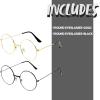imageSpooktacular Creations 2PCS Halloween Fake Wizard glasses Old Men Wire Round Glasses Toys Costume Eyeglasses for Women Men Party Dress Up Accessories Prop