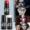 imageSpooktacular Creations 3 PCS Halloween Makeup Face Body Paint Set Foundation Makeup Waterproof Stick Kit Halloween Eye SFX Zombie Cosplay for Adult Party Dress Up Black White Red