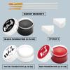 imageSpooktacular Creations 8 PCS Halloween Makeup Kit 3 Face Body Paint Oil Based Foundation Set with 3 Painting Brushes 2 Sponges for Halloween Clown SFX Zombie Skeleton CosplayWhite Black Red