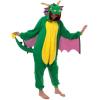imageSpooktacular Creations Adult Dragon Pajama Plush Halloween Dragon Jumpsuit Costume with Pink Wing for Halloween Parties