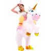 imageSpooktacular Creations Adult Inflatable Costume Riding a Lightup Unicorn Air Blowup Deluxe Ride On Halloween Costume