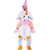 imageSpooktacular Creations Adult Inflatable Costume Riding a Lightup Unicorn Air Blowup Deluxe Ride On Halloween Costume