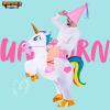imageSpooktacular Creations Adult Inflatable Costume Riding a Lightup Unicorn Air Blowup Deluxe Ride On Halloween Costume