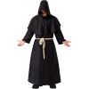 imageSpooktacular Creations Adult Medieval Hooded Monk Cloak Renaissance Priest Robe Halloween CostumeBlack