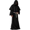 imageSpooktacular Creations Adult Medieval Hooded Monk Cloak Renaissance Priest Robe Halloween CostumeBlack