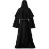 imageSpooktacular Creations Adult Medieval Hooded Monk Cloak Renaissance Priest Robe Halloween CostumeBlack