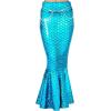 imageSpooktacular Creations Adult Metallic Hologram Shiny Mermaid Skirt Costume Role Play for Halloween Costumes Party EventsBlue