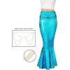 imageSpooktacular Creations Adult Metallic Hologram Shiny Mermaid Skirt Costume Role Play for Halloween Costumes Party EventsBlue