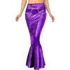 imageSpooktacular Creations Adult Metallic Hologram Shiny Mermaid Skirt Costume Role Play for Halloween Costumes Party EventsPurple