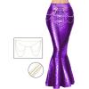 imageSpooktacular Creations Adult Metallic Hologram Shiny Mermaid Skirt Costume Role Play for Halloween Costumes Party EventsPurple