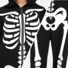 imageSpooktacular Creations Adult Skeleton Costumes for Women Glow in the Dark Jumpsuit Pajama ZipUp Hooded Jumpsuit HalloweenBlack