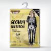 imageSpooktacular Creations Adult Skeleton Costumes for Women Glow in the Dark Jumpsuit Pajama ZipUp Hooded Jumpsuit HalloweenBlack