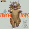 imageSpooktacular Creations Adults Halloween Inflatable Costumes Realistic Triceratops Blow Up Dinosaur Costumes Trex Raptor Inflatable Suit Full Body for Halloween Cosplay Themed Parties