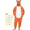 imageSpooktacular Creations Adults Unisex Pajama Bear Hooded Jumpsuit Costume with Hat ZipUp Hooded Sleepwear