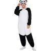 imageSpooktacular Creations Adults Unisex Pajama Panda Hooded Jumpsuit Costume with Hat ZipUp Hooded Sleepwear